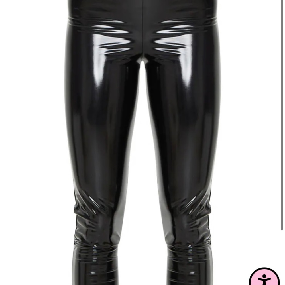 Black liquid pants